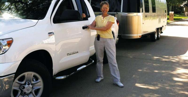 Solo Workamper - Woman With Airstream