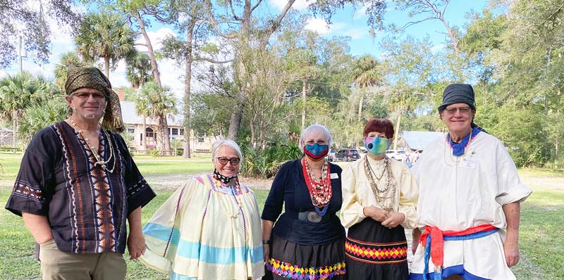 Workamper group in Barberville, Florida, dressed in period costumes.