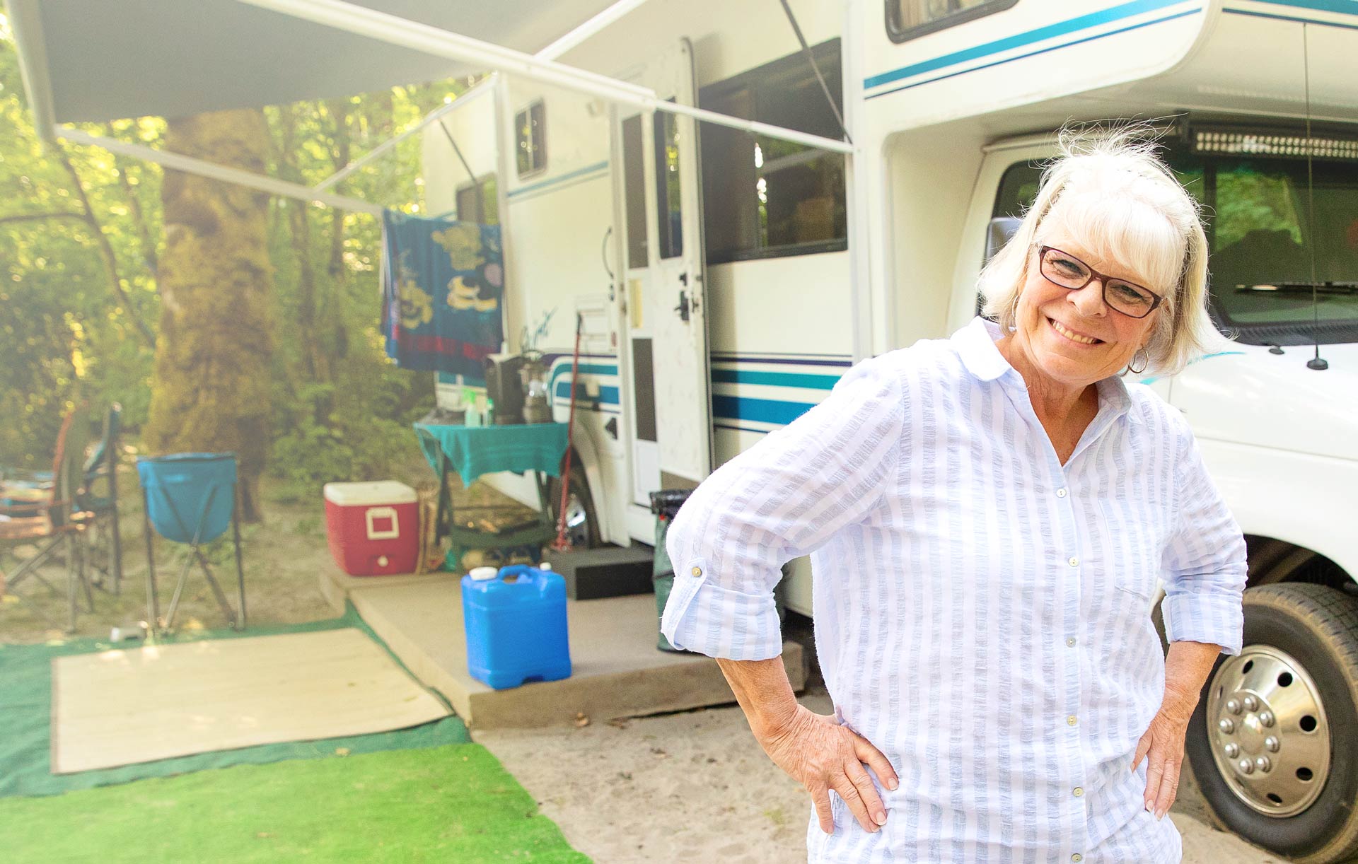 Woman With RV