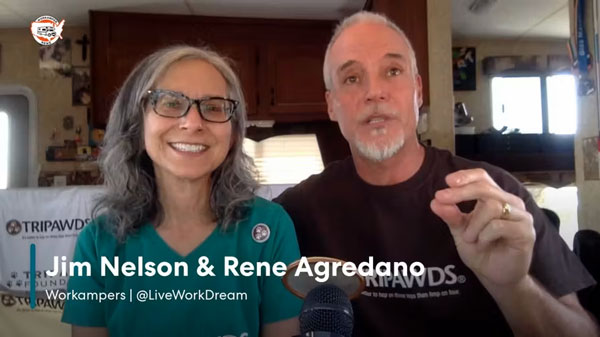 Workampers Jim Nelson and Renee Agredano