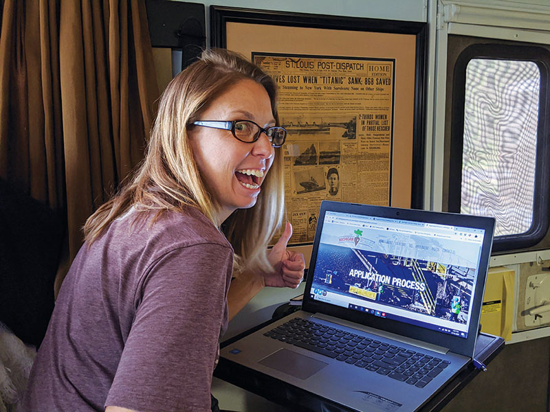 Woman Applying to Workamper