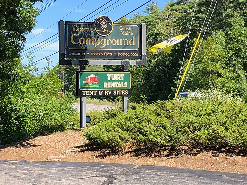 Dixon's Campground Sign