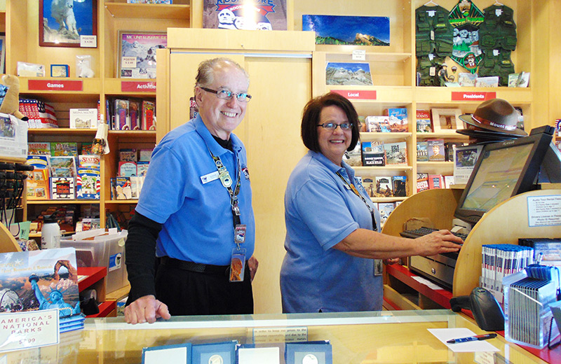 Workamper Workers at Bookstore