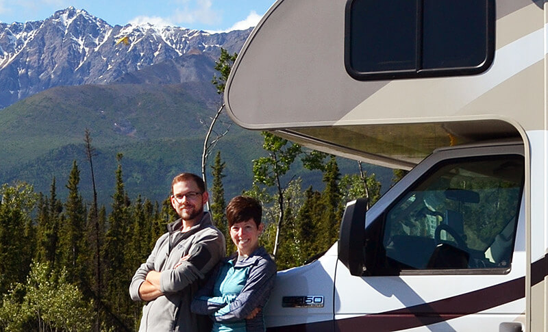 Luke and Jody Duquette class c RV Alaska