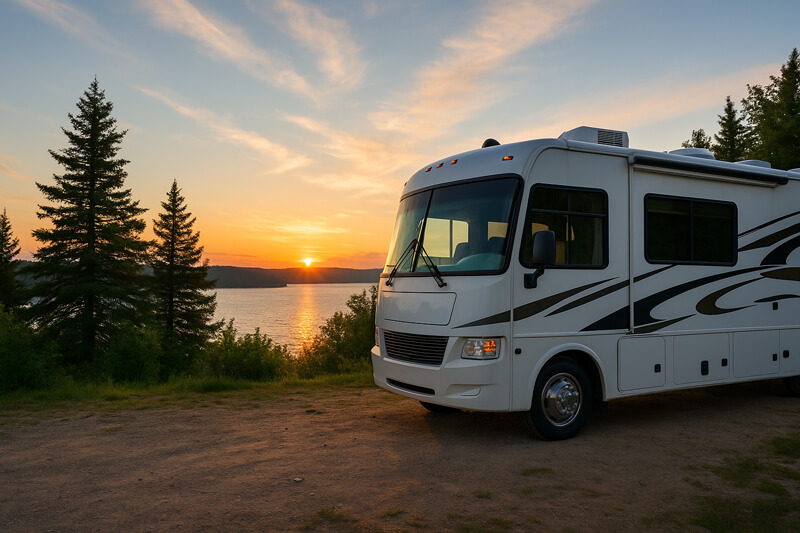 class a motorhome michigan lake