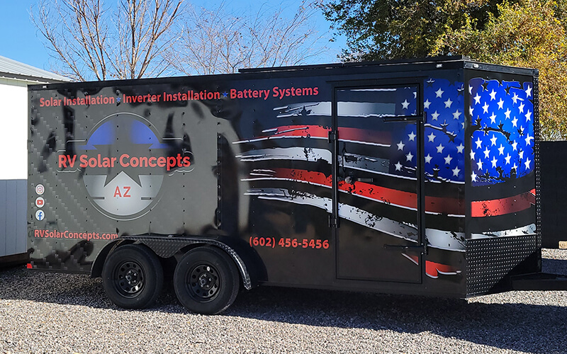 rv solar concepts mobile install trailer