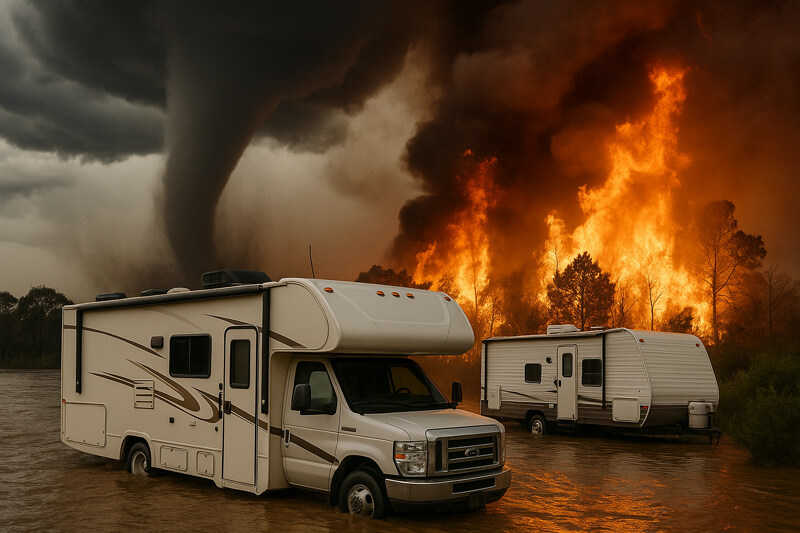 RV Weather Emergency Preparedness - Tornado, Wild Fire, Flooding