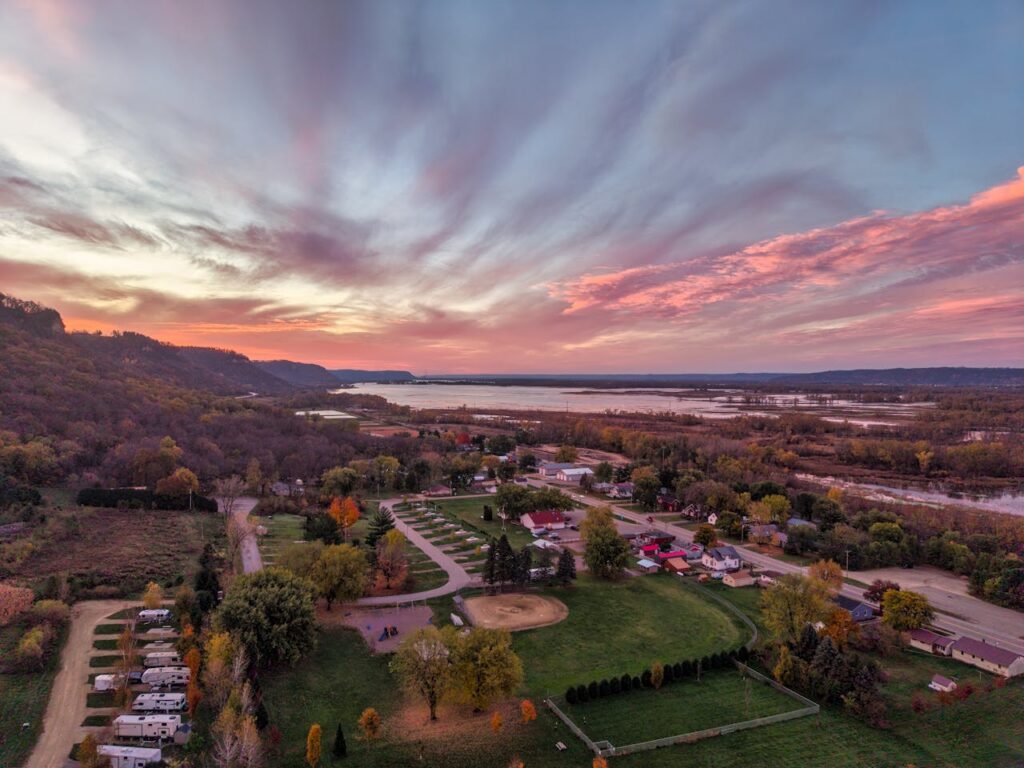 rv campground arial wisoncsin shoreline