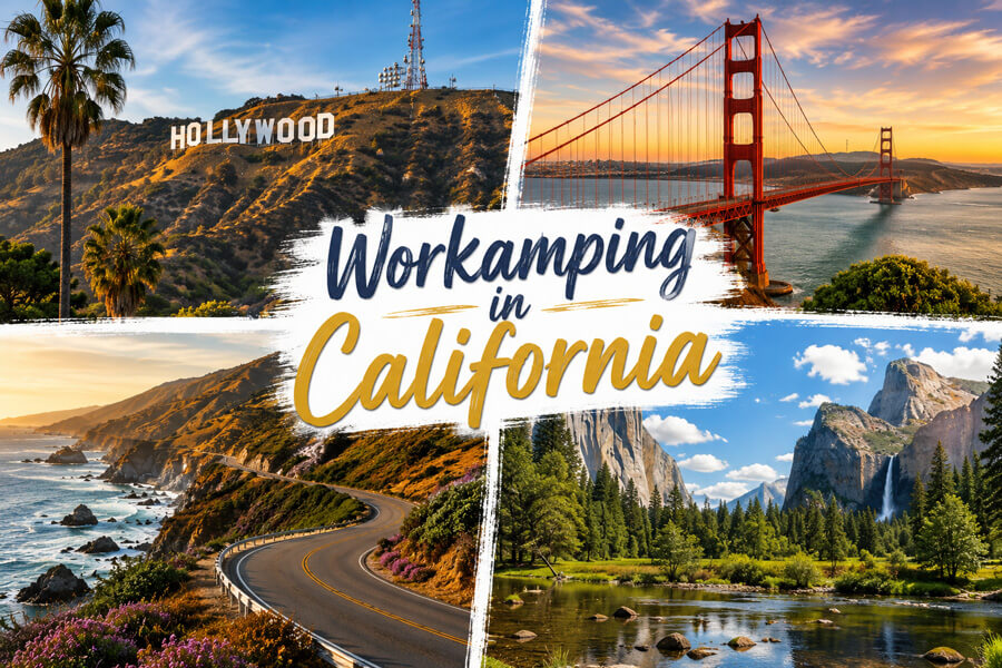 workamping in california image collage