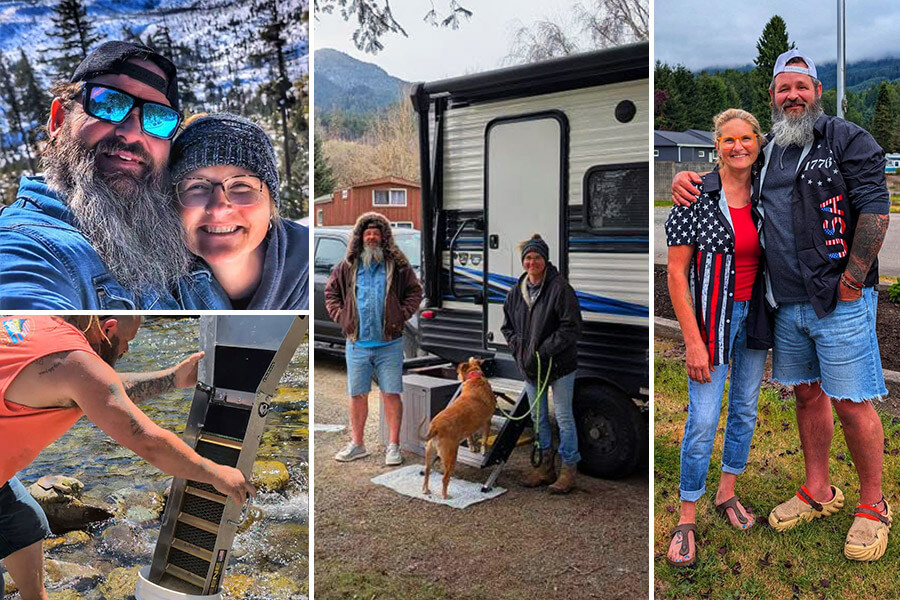 Workampers Rebel and Wendy Miner photo collage