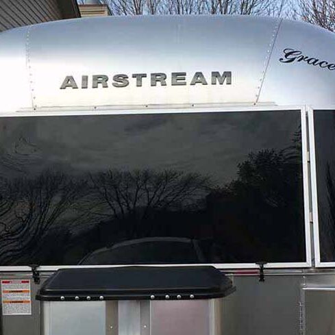 Airstream Camper photo provided by Workampers at the Finland Minnesota Historic Society, Finland, MN.