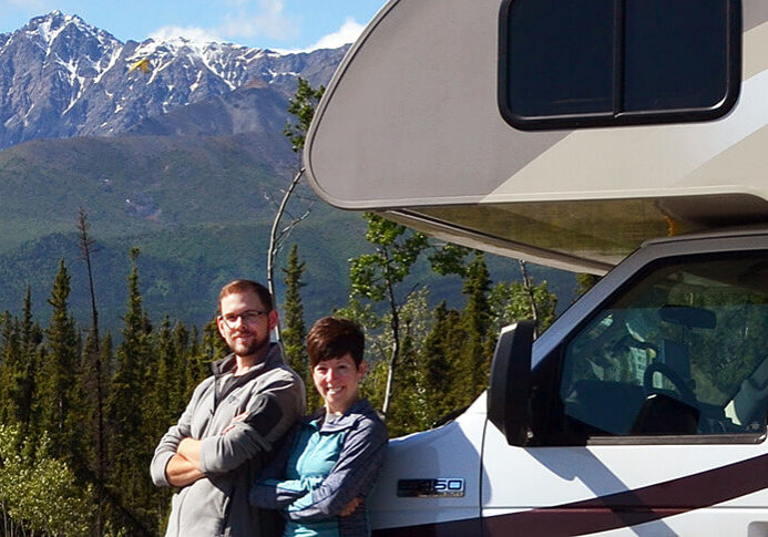 Luke and Jody Duquette class c RV Alaska
