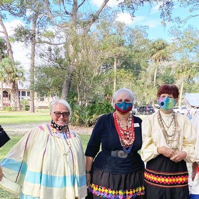 Workamper group in Barberville, Florida, dressed in period costumes.